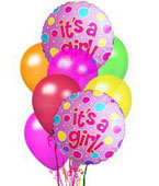 USA New Baby USA,,:It's A Girl Balloon Bunch