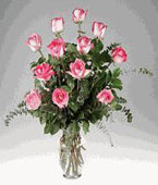 Romania Love & Romance Romania,,Romania:Bi-Color Pink Roses Bouquet