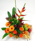  New Zealand Flower New Zealand Florist  New Zealand  Flowers shop New Zealand flower delivery online  :FRUIT AND FLOWER BASKET