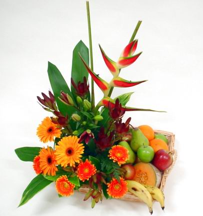 FRUIT AND FLOWER BASKET