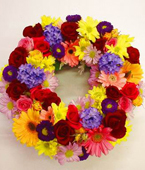  New Zealand Flower New Zealand Florist  New Zealand  Flowers shop New Zealand flower delivery online  :COLOURFUL WREATH