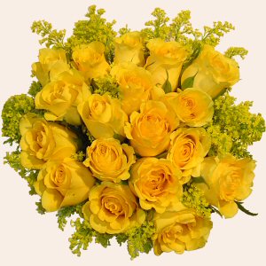 Ireland Love & Romance Ireland,:Yellow Roses Bouquet (18 Roses)