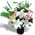  Sweden Flower Sweden Florist  Sweden  Flowers shop Sweden flower delivery online  :Casblanca and gerberas in ceramic vase