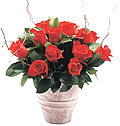  Sweden Flower Sweden Florist  Sweden  Flowers shop Sweden flower delivery online  :Red roses in seramic vase