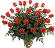 Denmark Roses Denmark,:Composition of 21 Long-Stem Roses surrounded by greenery!