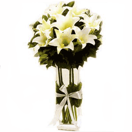  Bangladesh Flower Bangladesh Florist  Bangladesh  Flowers shop Bangladesh flower delivery online  Bangladesh:White Lilies Vase