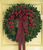 USA Christmas USA,,:Fresh Wreath with Apples